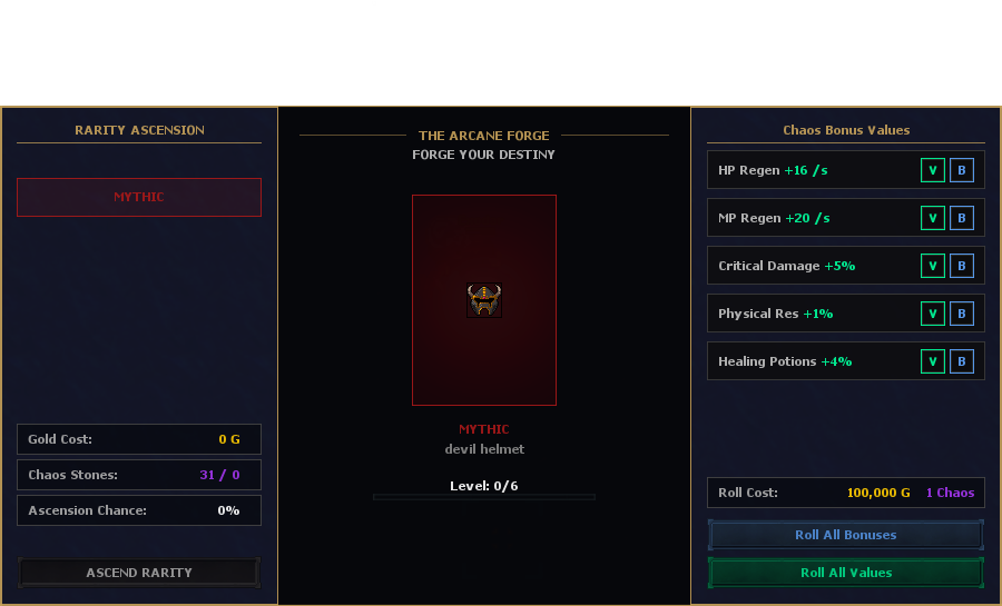 Arcane Forge system preview